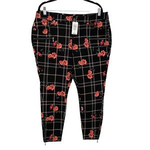 BRAND NEW with tags!! Size 14 Torrid Plaid Pants with Floral Print